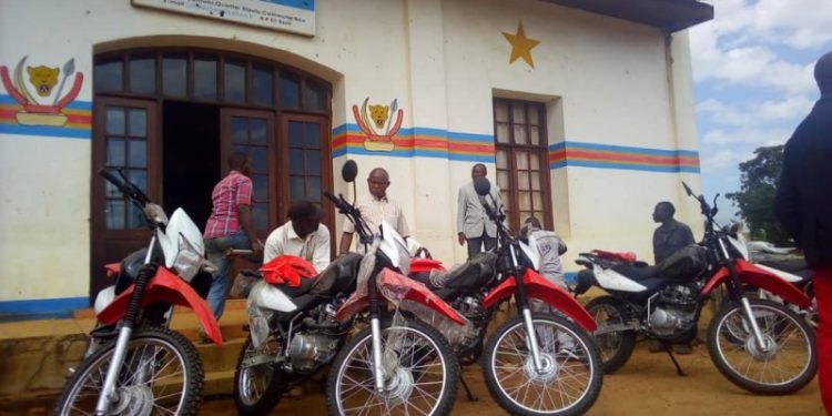 Beni-Lubero: Dotation des 24 Motos par le gouvernement centrale aux ETD pour la mobilité des animateurs.