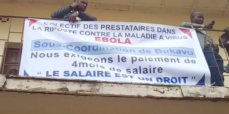 Sud-Kivu : Manifestation des agents de la riposte contre Ebola pour demander leurs arriérés de salaire de 4 mois Sud-Kivu : Manifestation des agents de la riposte contre Ebola pour demander leurs arriérés de salaire de 4 mois