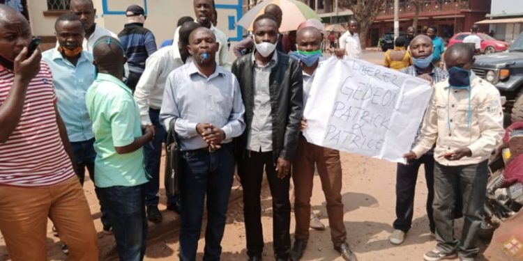 Bukavu :  Les acteurs de la société civile étaient en sit-in pour exiger la libération de leurs collègues détenus à l’ANR.