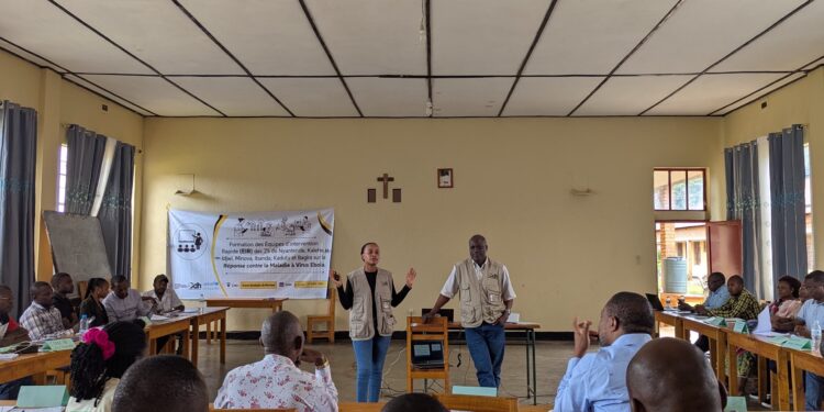 Sud-Kivu : 40 membres des équipes d’intervention rapide formés à Murhesa pour renforcer la préparation face à Ebola